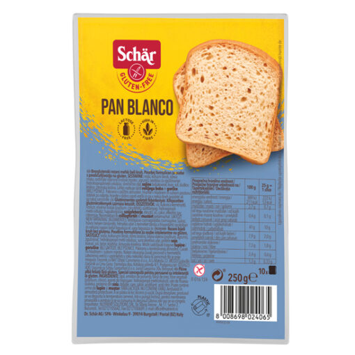 Μίνι άσπρο ψωμί Pan Blanco Schar Χωρίς Γλουτένη glutenfree κοιλιοκάκη celiacshop.gr