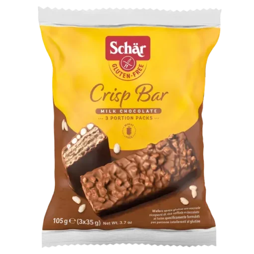 Γκοφρέτες με Νιφάδες Ρυζιού Crisp Bar Schar Χωρίς Γλουτένη Www.celiacshop.gr