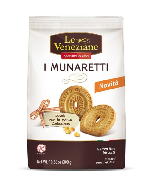 Μπισκότα Βουτύρου Munaretti Le Veneziane Χωρίς Γλουτένη glutenfree κοιλιοκάκη celiacshop.gr