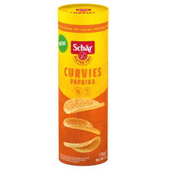 Συσκευασία Schär Curvies Paprika 170g - πατατάκια με γεύση πάπρικα χωρίς γλουτένη