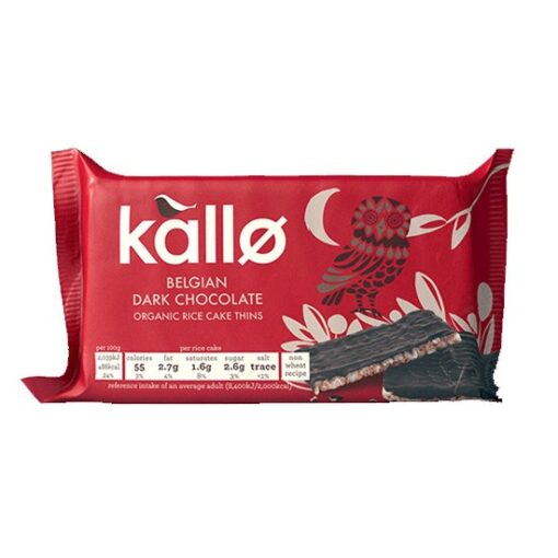 Ρυζογκοφρέτα με Μαύρη Σοκολάτα Βελγίου Kallo Χωρίς Γλουτένη glutenfree κοιλιοκάκη celiacshop.gr