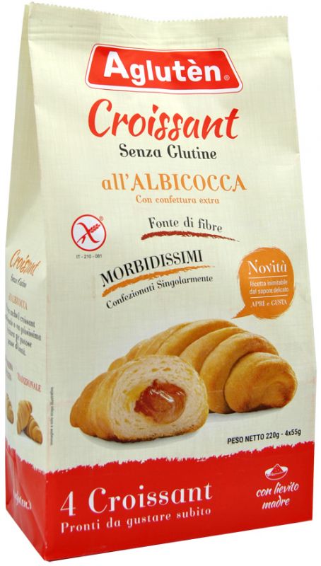 Kρουασάν βερύκοκκο Agluten χωρίς γλουτενη Croissant Albicocca Celiacshop.gr