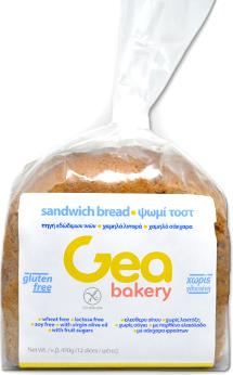 Gea Bakery ψωμί Tost 450g Gluten Free για άτομα με Κοιλιοκάκη Celiacshop.gr