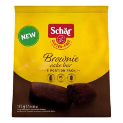 Συσκευασία Schär Brownie Cake Bar 175g - κέικ μπράουνι με σοκολάτα χωρίς γλουτένη