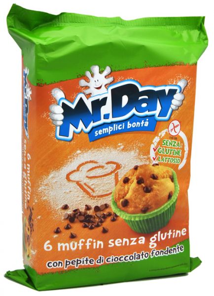 Muffins με σταγόνες σοκολάτας Mr.Day χωρίς γλουτένη Www.celiacshop.gr