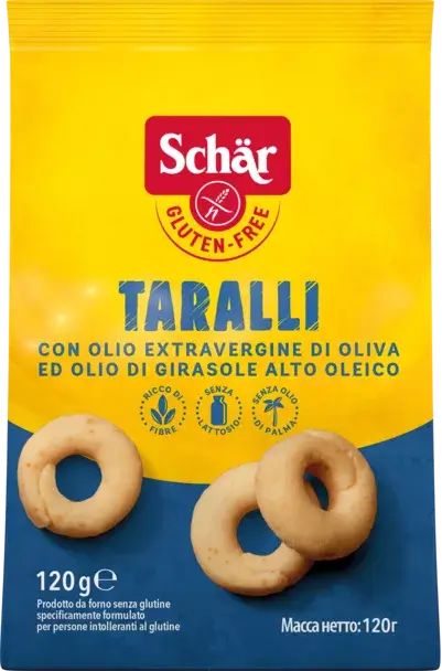 Συσκευασία Schär Taralli 120g - ιταλικά κριτσίνια ταράλι χωρίς γλουτένη