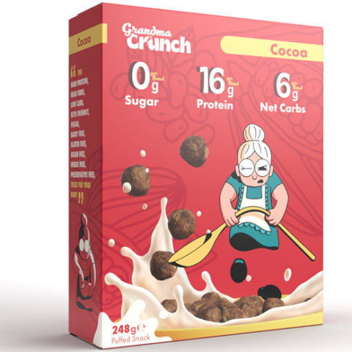 Μπαλίτσες Πρωτεΐνης με Κακάο Grandma Crunch Χωρίς Γλουτένη & Ζάχαρη