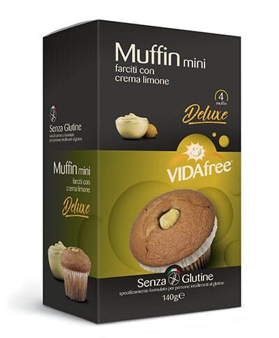 Muffins με γέμιση κρέμας Λεμόνι Vida Free Χωρίς Γλουτένη Www.celiacshop.gr