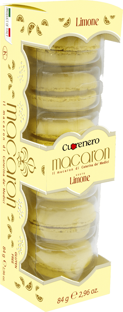 Macarons Λεμόνι Cuorenero Χωρίς Γλουτένη ( 6 τεμάχια ) Www.celiacshop.gr