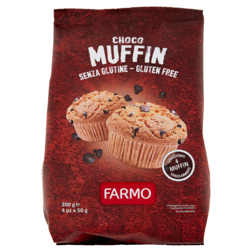 Muffins με κομμάτια Σοκολάτας Farmo Χωρίς Γλουτένη Www.celiacshop.gr