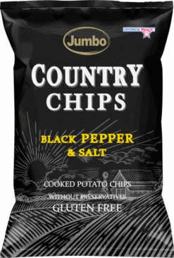 πατατάκια country chips με μαύρο πιπέρι και αλάτι