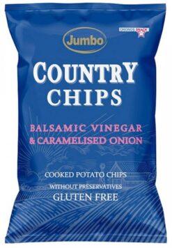 Country Chips Βαλσάμικο & Καραμελωμένο Κρεμμύδι Jumbo Χωρίς Γλουτένη Www.celiacshop.gr