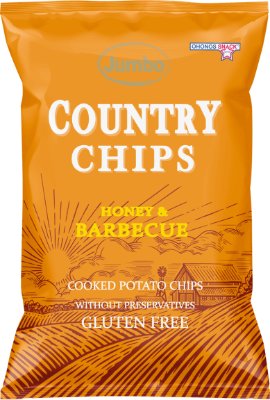 Country Chips με Μέλι BBQ Jumbo Χωρίς Γλουτένη Www.celiacshop.gr