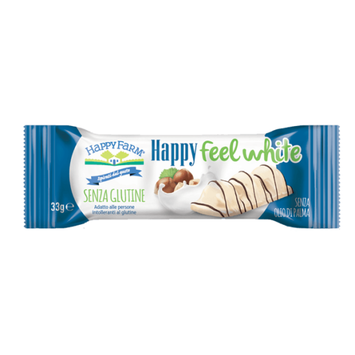 Γκοφρέτα με φουντούκι και επικάλυψη Λευκής Σοκολάτας Happy Farm Χωρίς Γλουτένη Www.celiacshop.gr