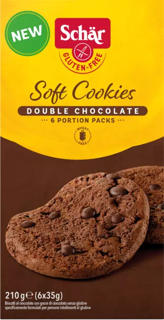 Soft Cookies με διπλή Σοκολάτα Schar Χωρίς Γλουτένη Www.celiacshop.gr