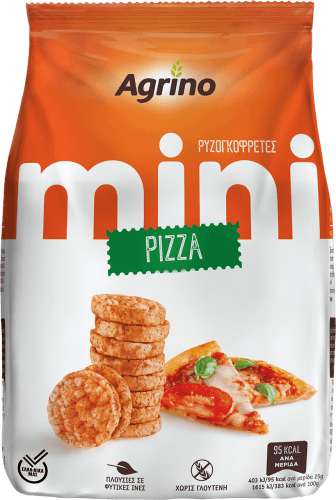 Μίνι Ρυζογκοφρέτες Pizza Agrino Χωρίς Γλουτένη Www.celiacshop.gr