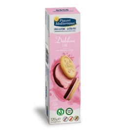Γεμιστά Μπισκότα Φράουλα Dobloni Pink Piaceri Χωρίς Γλουτένη