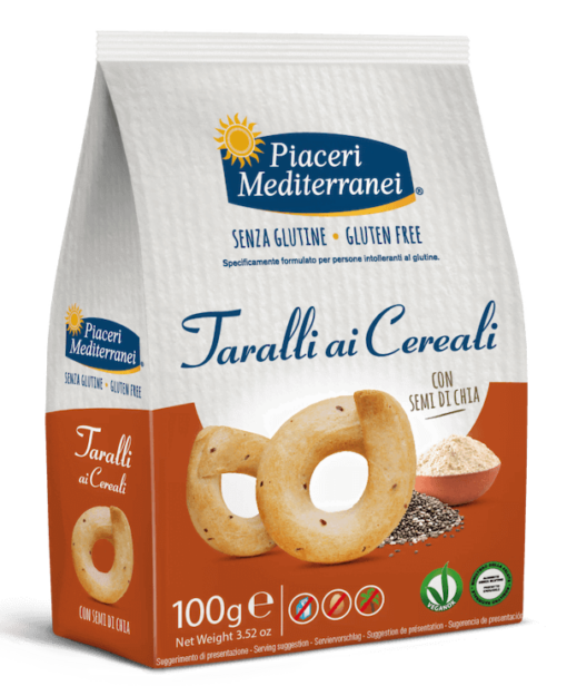 Αλμυρά Σνακ Taralli Δημητριακών Piaceri Χωρίς Γλουτένη Www.celiacshop.gr