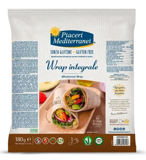 Πίτες Wrap Ολικής Piaceri Mediterranei Χωρίς Γλουτένη Www.celiacshop.gr
