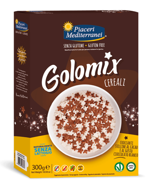 Σοκολατένια Αστέρια Δημητριακών Golomix Piaceri Χωρίς Γλουτένη Www.celiacshop.gr