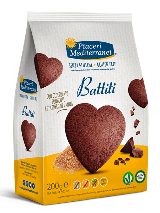Σοκολατένιες Καρδιές Battiti Piaceri Χωρίς Γλουτένη Www.celiacshop.gr