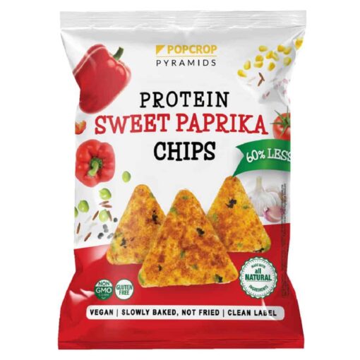 Chips Πρωτείνης Πάπρικα PopCrop Χωρίς Γλουτένη