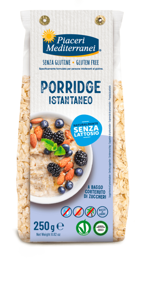 Porridge Στιγμιαίο Piaceri Mediterranei Χωρίς Γλουτένη Www.celiacshop.gr