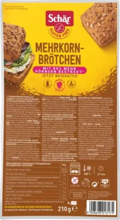 Ψωμάκια Mehrkornbrotchen Schar Χωρίς Γλουτένη