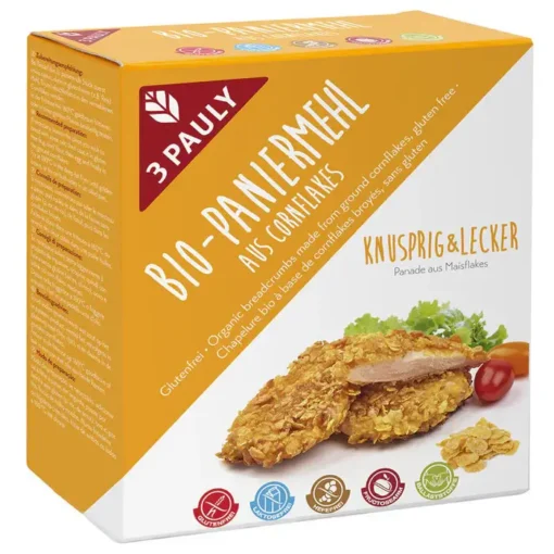 Βιολογική Τριμμένη Φρυγανιά από Corn Flakes 3 Pauly Χωρίς Γλουτένη Www.celiacshop.gr