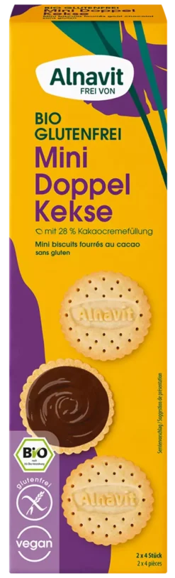 Μίνι Διπλά Μπισκότα Alnavit Χωρίς Γλουτένη Www.celiacshop.gr