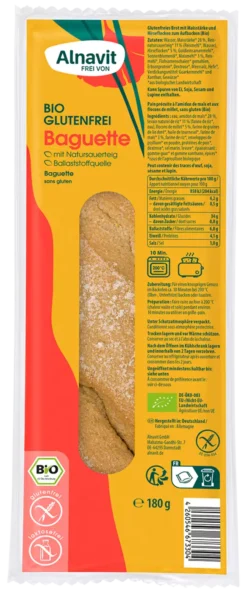 Μπαγκέτα Μεγάλη Alnavit Χωρίς Γλουτένη Www.celiacshop.gr