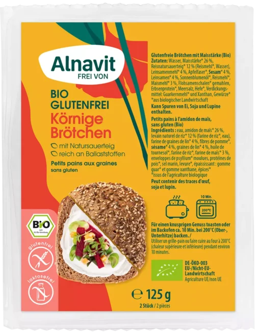 Πολύσπορα Ψωμάκια Alnavit Χωρίς Γλουτένη Www.celiacshop.gr