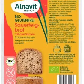 Sauerteigbrot με τρεις σπόρους χωρίς γλουτένη σε φέτες