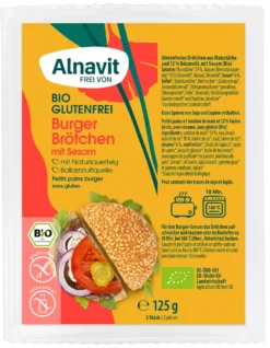 Ψωμάκια Burger με Σουσάμι Alnavit Χωρίς Γλουτένη Www.celiacshop.gr