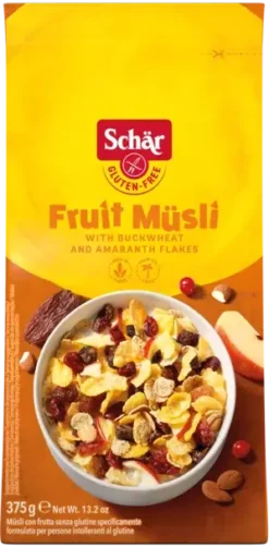 Συσκευασία με δημητριακα χωρις γλουτενη Schär Fruit Muesli με αποξηραμένα φρούτα
