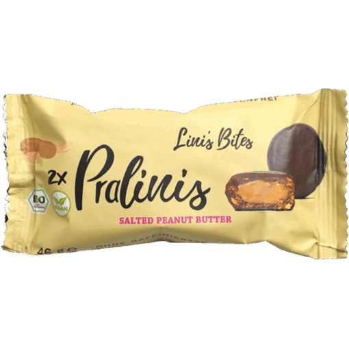 Βιολογικό σνακ φυστικοβούτυρου με θαλασσινό αλάτι Lini's Bites χωρίς γλουτένη