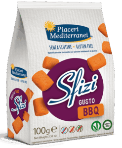 Τραγανό σνακ χωρίς γλουτένη με γεύση BBQ Piaceri Mediterranei συσκευασία 30g