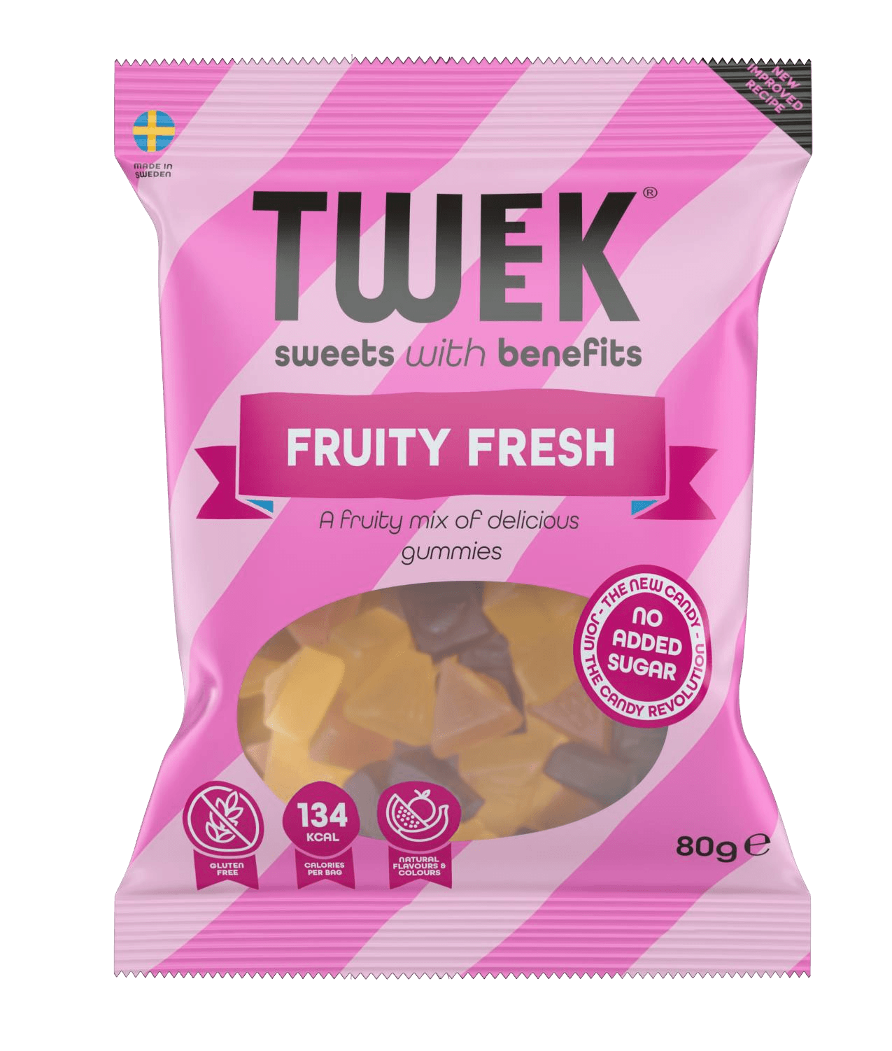 Πολύχρωμα φρουτένια ζελεδάκια χωρίς γλουτένη και ζάχαρη Fruity