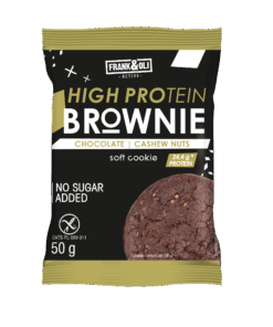 Μαλακό σοκολατένιο brownie Frank & Oli με κάσιους και πρωτεΐνη χωρίς γλουτένη
