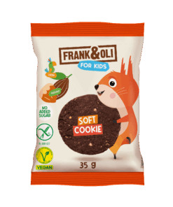 Μαλακό μπισκότο Frank & Oli για παιδιά χωρίς γλουτένη με φουντούκι και κακάο