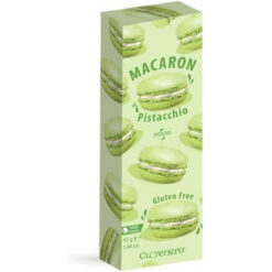 Συσκευασία με 3 ιταλικά macaron με φιστικι χωρις γλουτενη από την Cuorenero