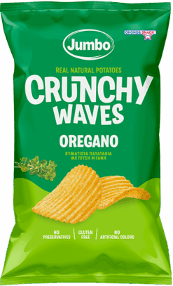 κυματιστά πατατάκια crunchy waves με γεύση ρίγανη