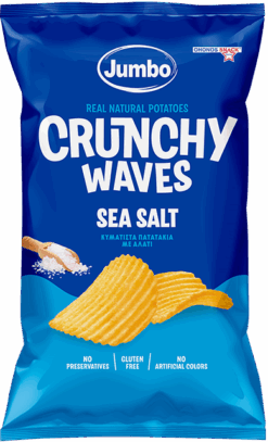 κυματιστά πατατάκια crunchy waves με γεύση αλάτι