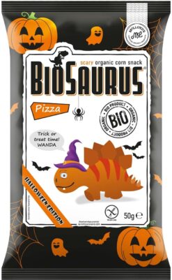 Βιολογικό Σνακ Καλαμποκιού Biosaurus Pizza Halloween Edition McLLOYD'S 50g χωρίς γλουτένη